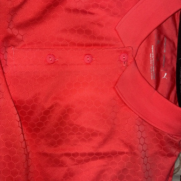 New Men’s Puma Porsche Design Rare Polo Shirt Size Peach Golf - Picture 5 of 8